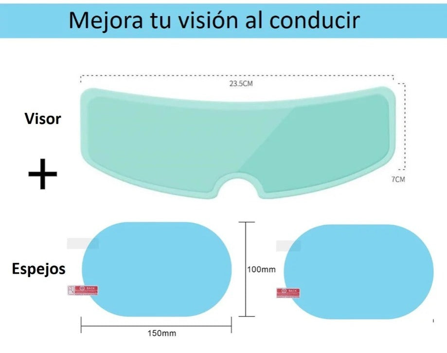 Kit Antiempañante Motociclista Alta Calidad