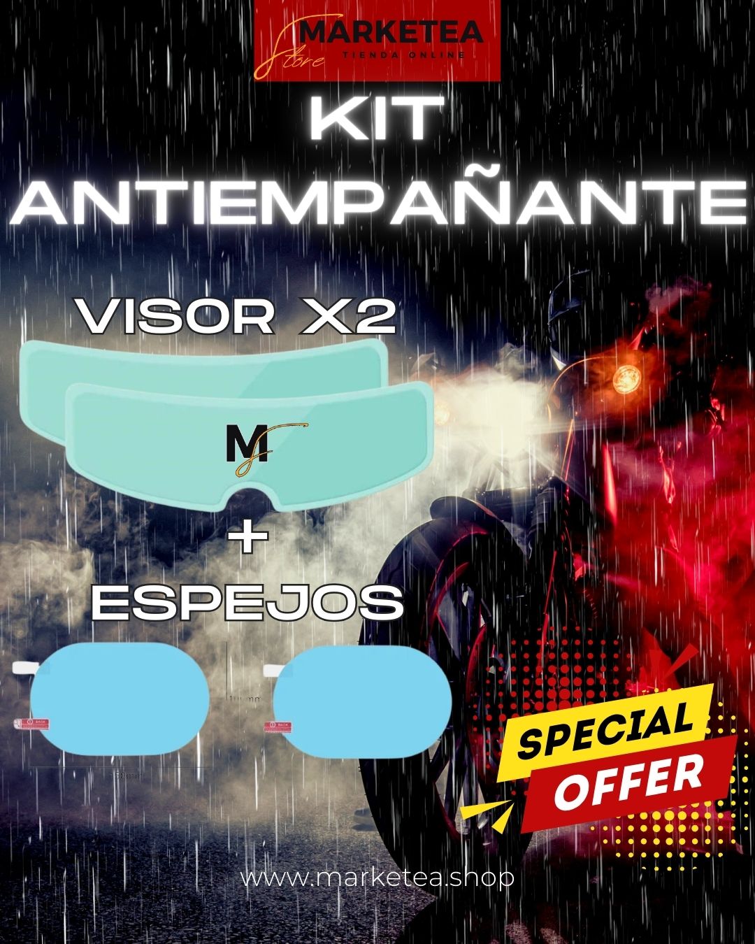 Kit Antiempañante Motociclista Alta Calidad